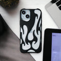 Flame Flexible Black Case iphone - Black
