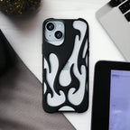 Flame Flexible Black Case iphone - Black
