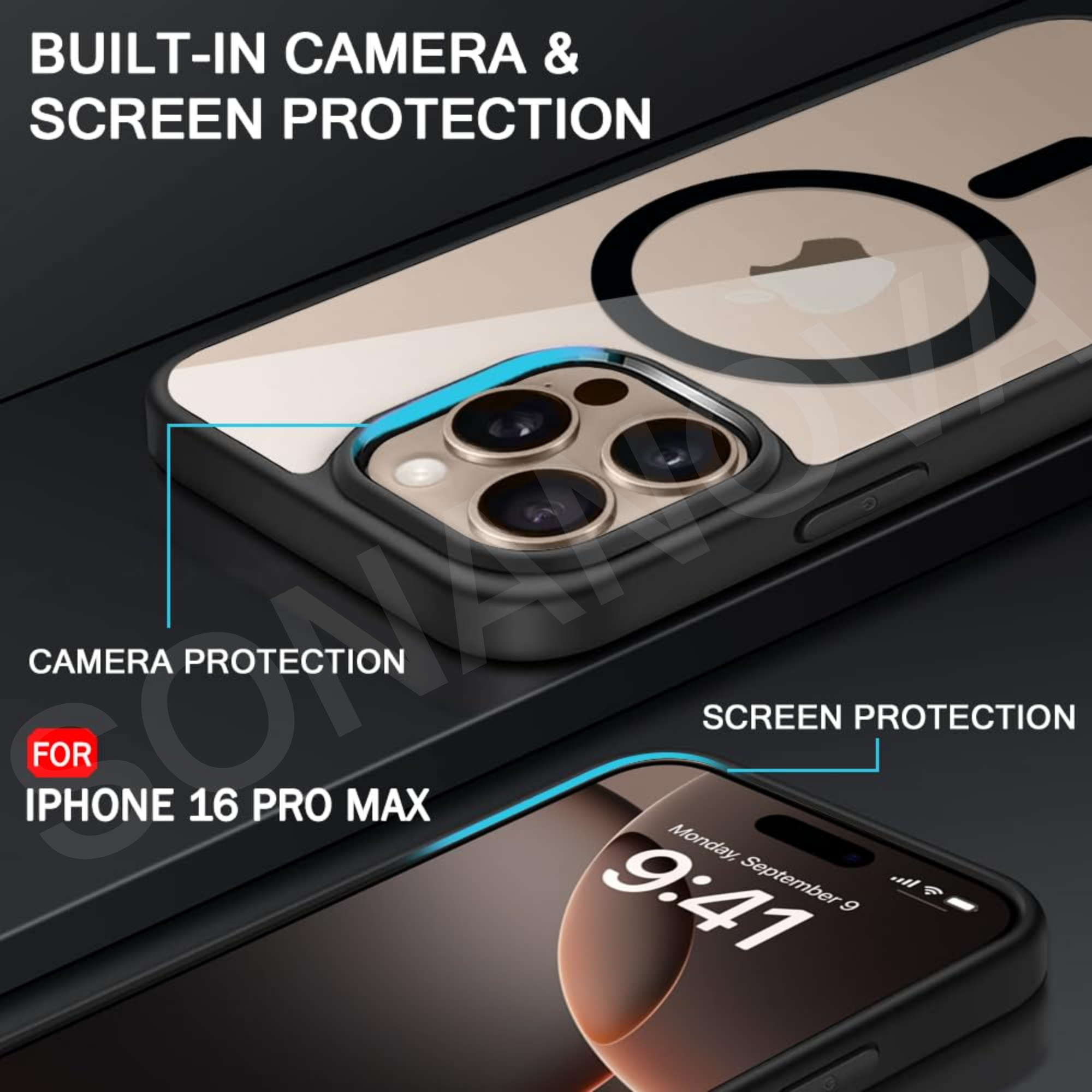 MagSafe Compatible iPhone 16 Pro Max Case – Slim, Shockproof, Durable
