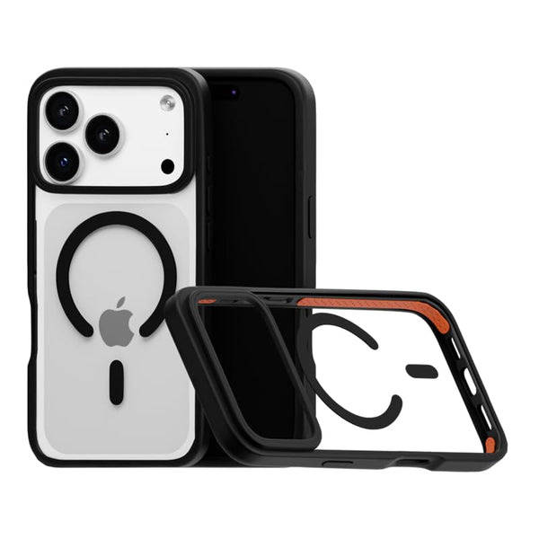 iPhone 17 Pro (Compatible with MagSafe) Non Yellow Military-Grade Drop Protection Back Cover - Black