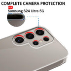 Qlez Shockproof Soft Transparent Toto Back Cover For Samsung Galaxy S24 Ultra (Transparent)