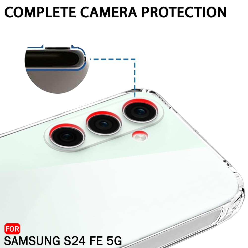 Flexible TPU Back Cover Case for Samsung Galaxy S24 FE – Slim Fit Protective Mobile Cover with Anti-Slip Grip