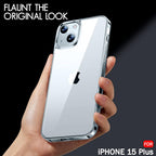 SonaNova Shockproof Soft Transparent Toto Back Cover For Apple I Phone 15 Plus (Transparent)