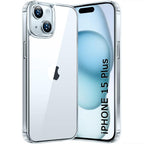 SonaNova Shockproof Soft Transparent Toto Back Cover For Apple I Phone 15 Plus (Transparent)