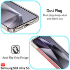 Qlez Shockproof Soft Transparent Toto Back Cover For Samsung Galaxy S24 Ultra (Transparent)