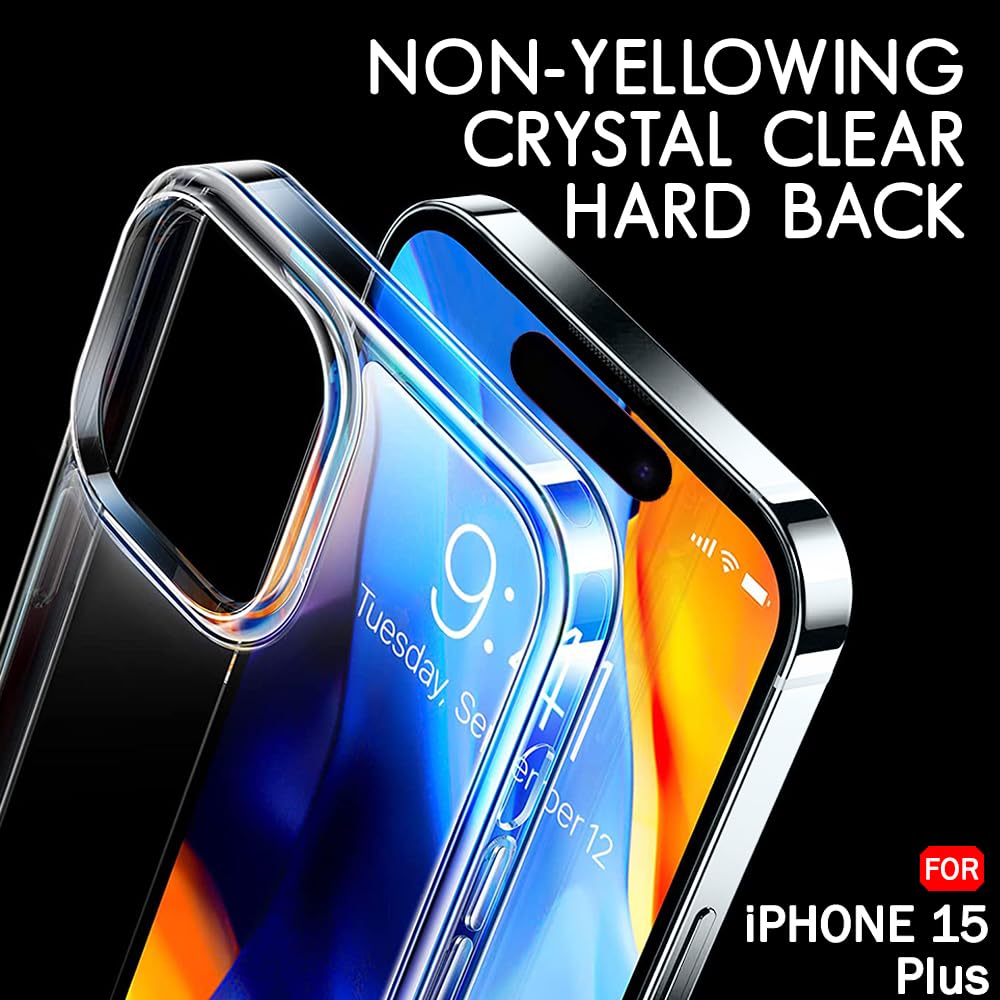 SonaNova Shockproof Soft Transparent Toto Back Cover For Apple I Phone 15 Plus (Transparent)