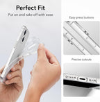 Premium Imported 0.3mm Crystal Clear Totu Silicone Transparent Flexible Soft Corner Protection with TPU Slim Back Case Cover for iPhone 13 (Clear Finish)