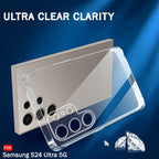 Qlez Shockproof Soft Transparent Toto Back Cover For Samsung Galaxy S24 Ultra (Transparent)