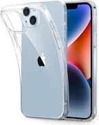 Premium Imported 0.3mm Crystal Clear Totu Silicone Transparent Flexible Soft Corner Protection with TPU Slim Back Case Cover for iPhone 13 (Clear Finish)