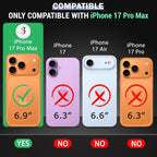 Transparent Back Case for iPhone 17 Pro Max – Crystal Clear Shockproof Slim Fit Cover, Anti-Yellow, Compatible Protective Case