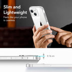 Premium Imported 0.3mm Crystal Clear Totu Silicone Transparent Flexible Soft Corner Protection with TPU Slim Back Case Cover for iPhone 13 (Clear Finish)