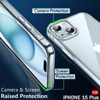 SonaNova Shockproof Soft Transparent Toto Back Cover For Apple I Phone 15 Plus (Transparent)