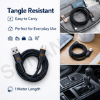 30W Fast Charging USB to Type-C Cable | High Speed Data & Power Cable for Smartphones, Tablets & Power Banks