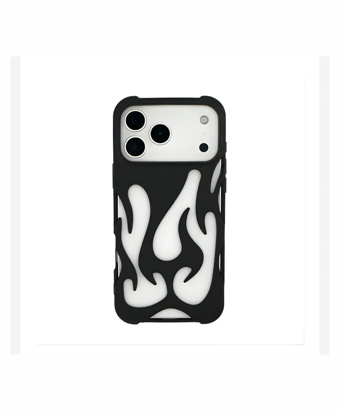 Flame Flexible Black Case iphone 17 pro max 3D