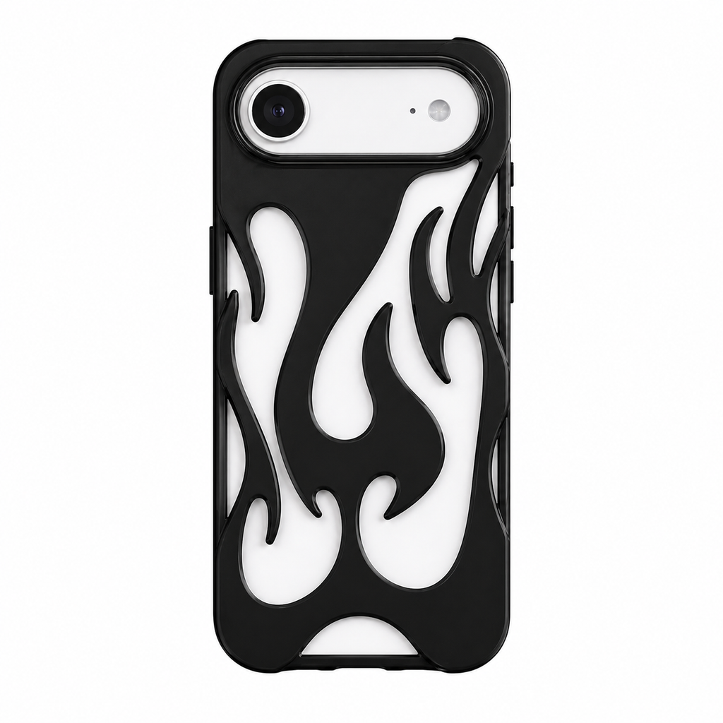 Flame Flexible Black Case iphone - Black