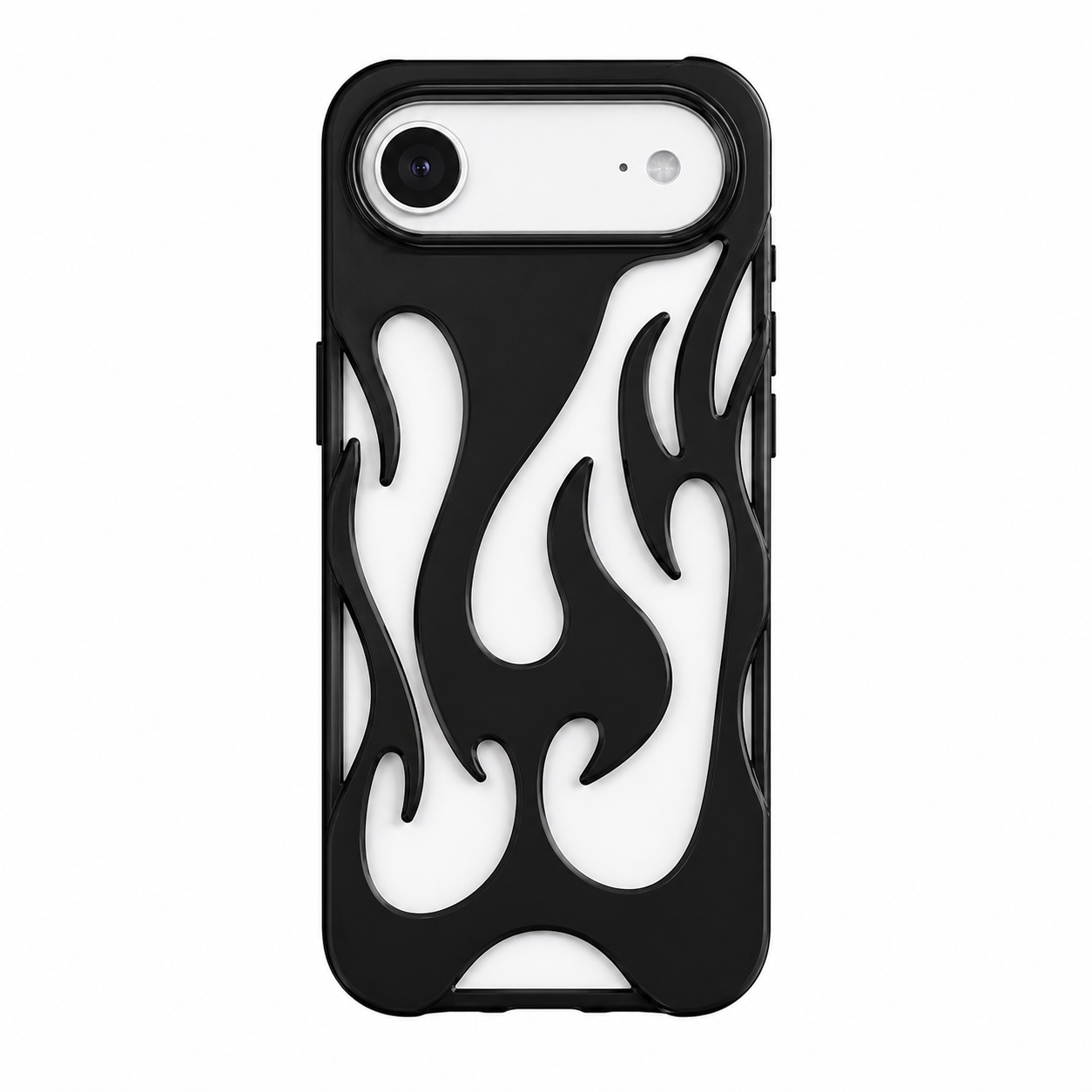 Flame Flexible Black Case iphone - Black