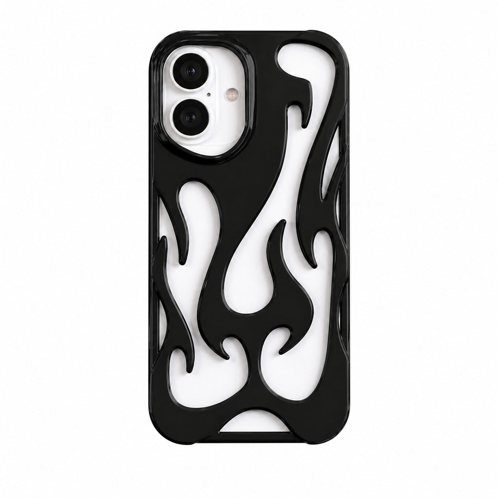 Flame Flexible Black Case iphone - Black
