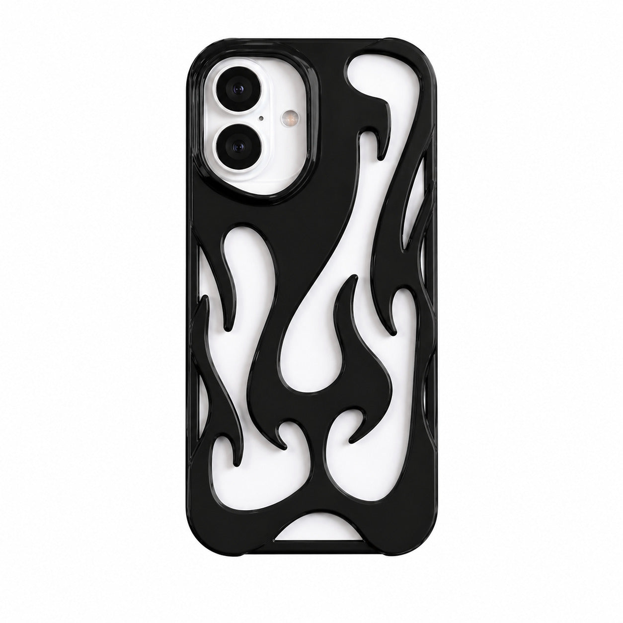 Flame Flexible Black Case iphone - Black