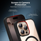 MagSafe Compatible iPhone 16 Pro Case, Clear & Gold Design, Shockproof, Slim Fit, Durable Protective Case with Wireless Charging, Anti-Scratch, Easy Grip