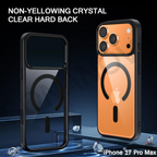 MagSafe Compatible iPhone 17 Pro Max Case, Orange Design with Black Border