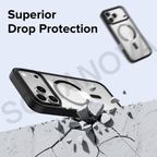 MagSafe Compatible iPhone 17 Pro Case, Clear Design with Black Border