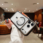 MagSafe Compatible iPhone 17 Pro Case, Clear Design with Black Border