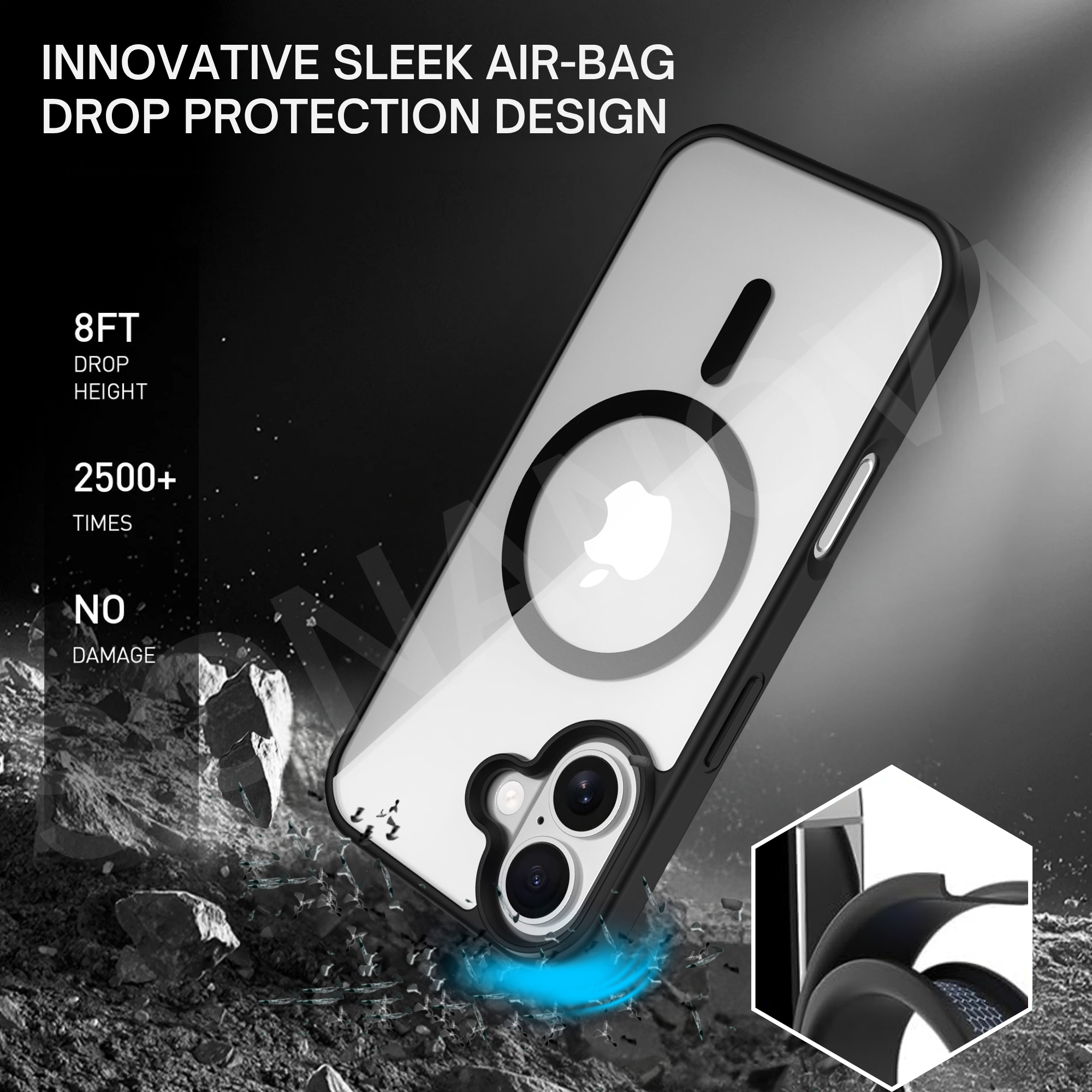 MagSafe Compatible iPhone 17 Case, Clear & Slim Design, Shockproof, Durable Protection with Wireless Charging