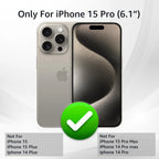 Qlez Shockproof Soft Transparent Toto Back Cover For iPhone 15 Pro - Transparent