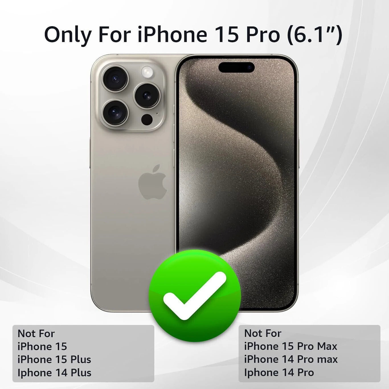 Qlez Shockproof Soft Transparent Toto Back Cover For iPhone 15 Pro - Transparent