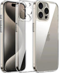 Qlez Shockproof Soft Transparent Toto Back Cover For iPhone 15 Pro - Transparent