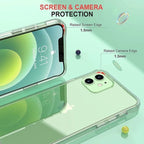 iPhone 12 Back Cover Transparent Clear Soft TPU Case – Slim Protective Shock‑Absorbent Phone Cover for Apple iPhone 12