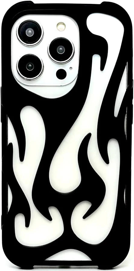 Flame Flexible Black Case iphone - Black